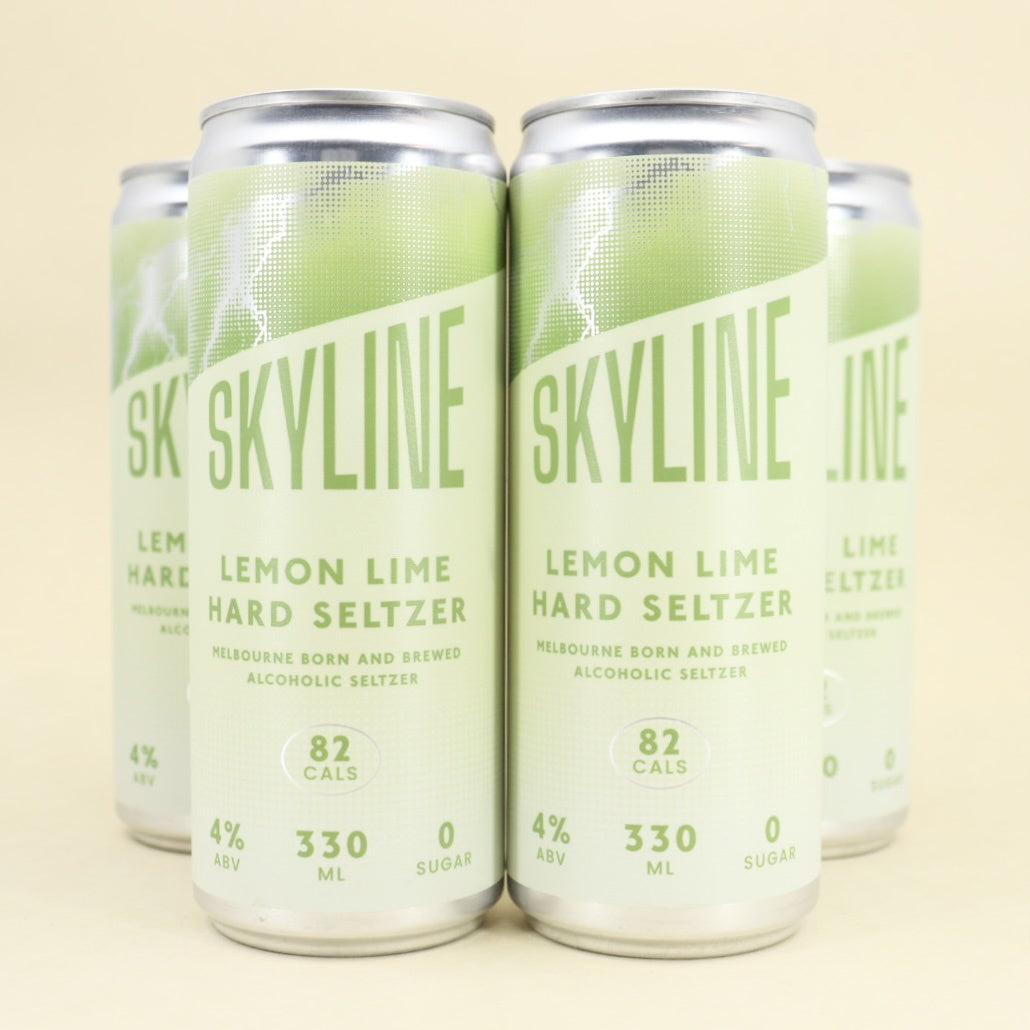 Skyline Seltzer Lemon Lime Can 330ml 4 Pack Beermash