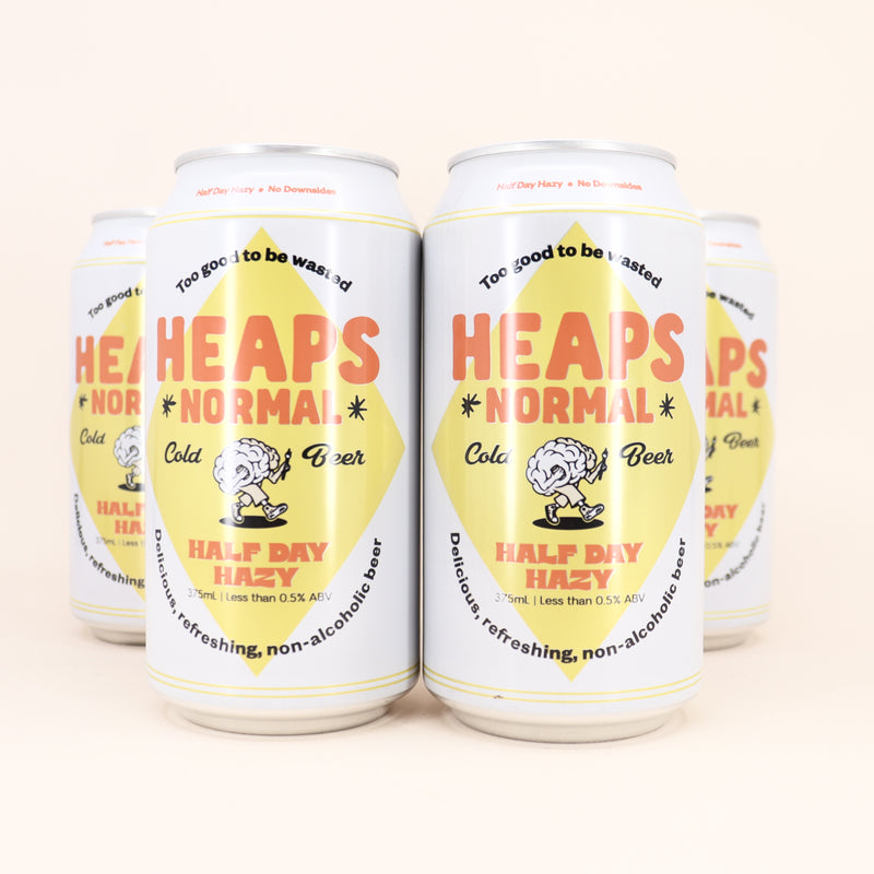 Heaps Normal Half Day Hazy Pale Can 375ml 4 Pack