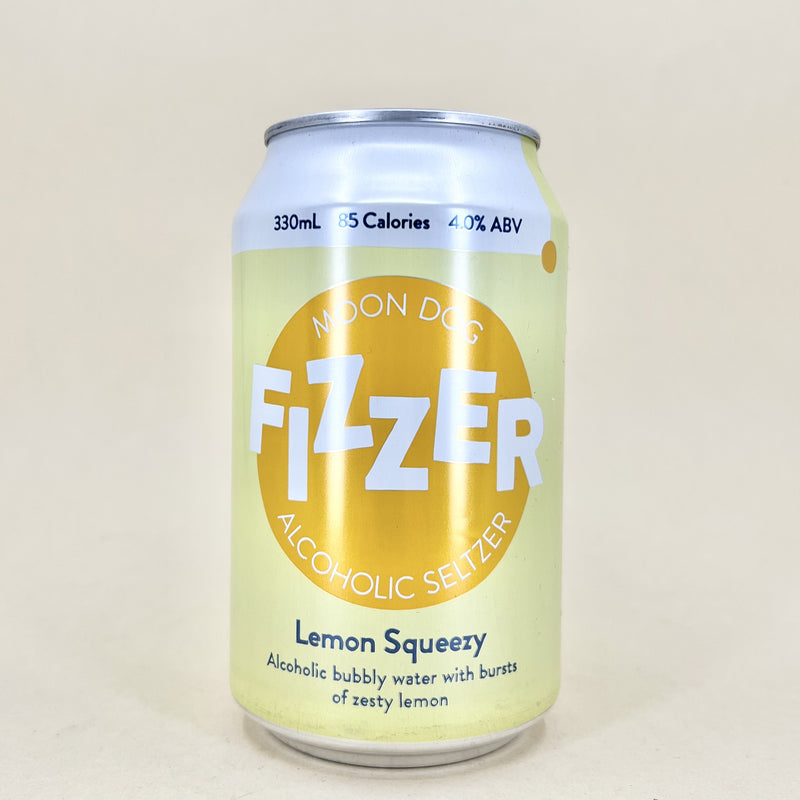 Moon Dog Fizzer Lemon Squeezy Seltzer Can 330ml