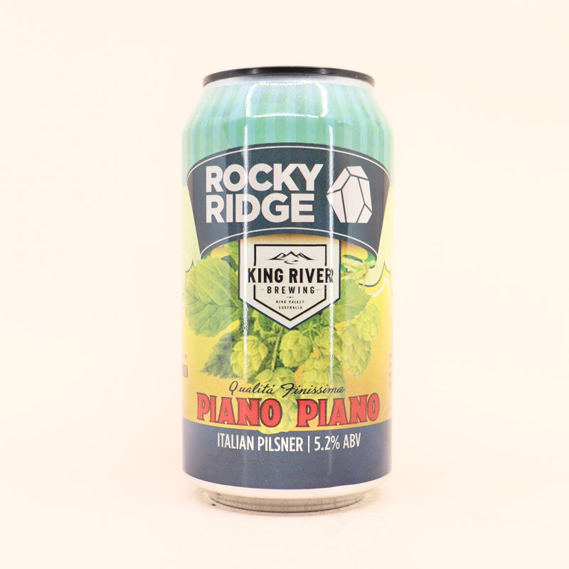 King River x Rocky Ridge Piano Piano Italian Pilsner Can 375mL