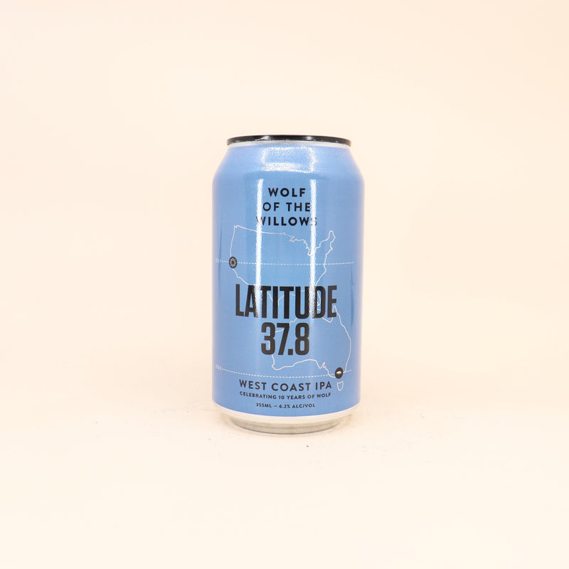 Wolf of the Willows Latitude 37.8 West Coast IPA Can 355ml