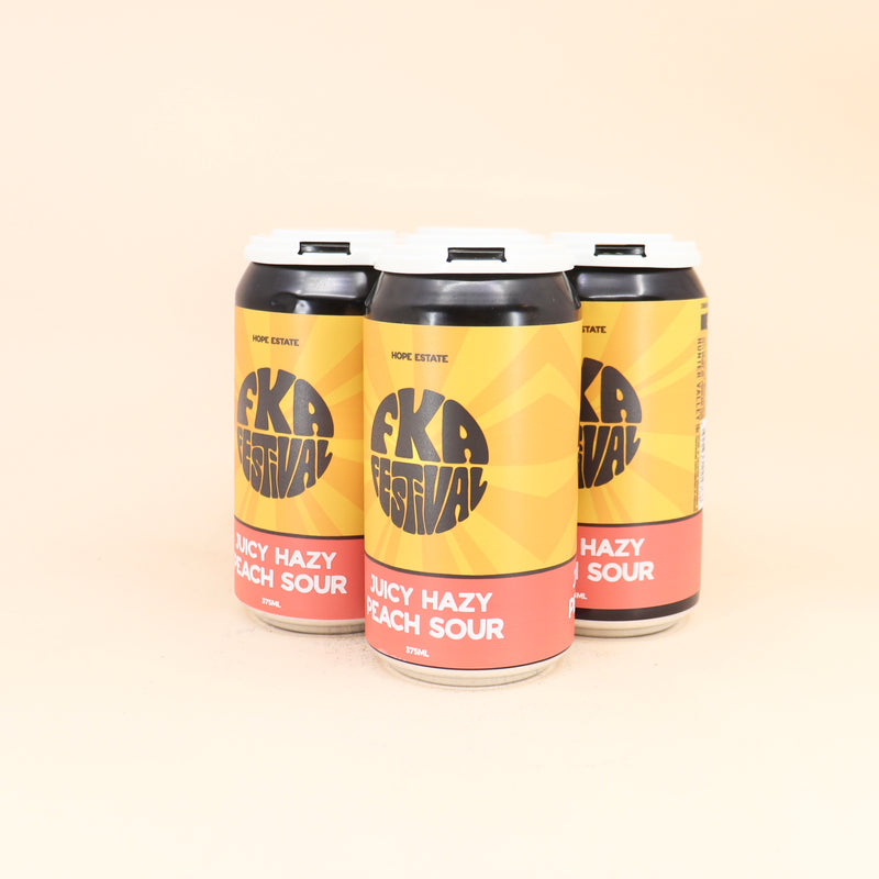 Hope Peach Hazy Sour Can 375ml 4 Pack