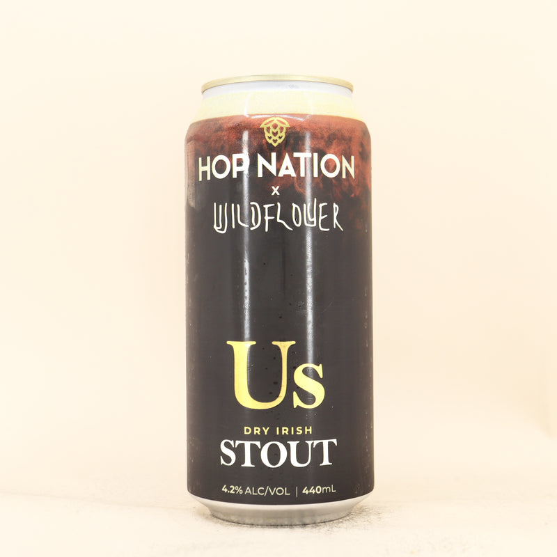Hop Nation x Wildflower “US” Dry Irish Stout Can 440ml