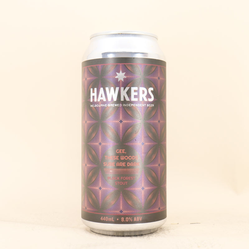 Hawkers Gee These Woods Sure Are Dark Black Forrest Stout Can 440ml