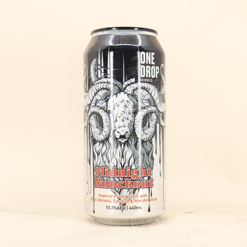 One Drop Midnight Knockout Imperial Pastry Stout Can 440ml