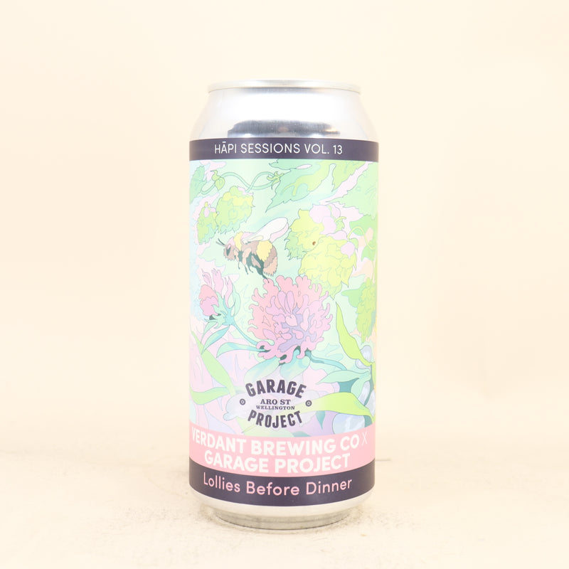Garage Project x Verdant Brewing Lollies Before Dinner Harvest Fresh Hazy IIPA Can 440ml