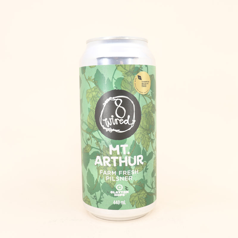 8 Wired Mt Arthur Farm Fresh Pilsner Can 440ml