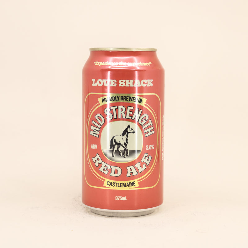 Love Shack Mid Strength Red Ale Can 375ml