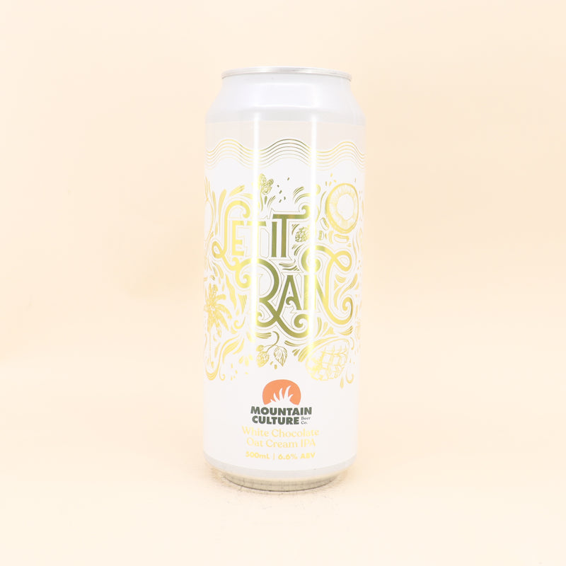 Mountain Culture Let it Rain White Chocolate Oat Cream IPA Can 500mL