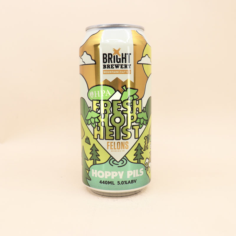 Bright Fresh Hop Heist Hoppy Pils Can 440mL