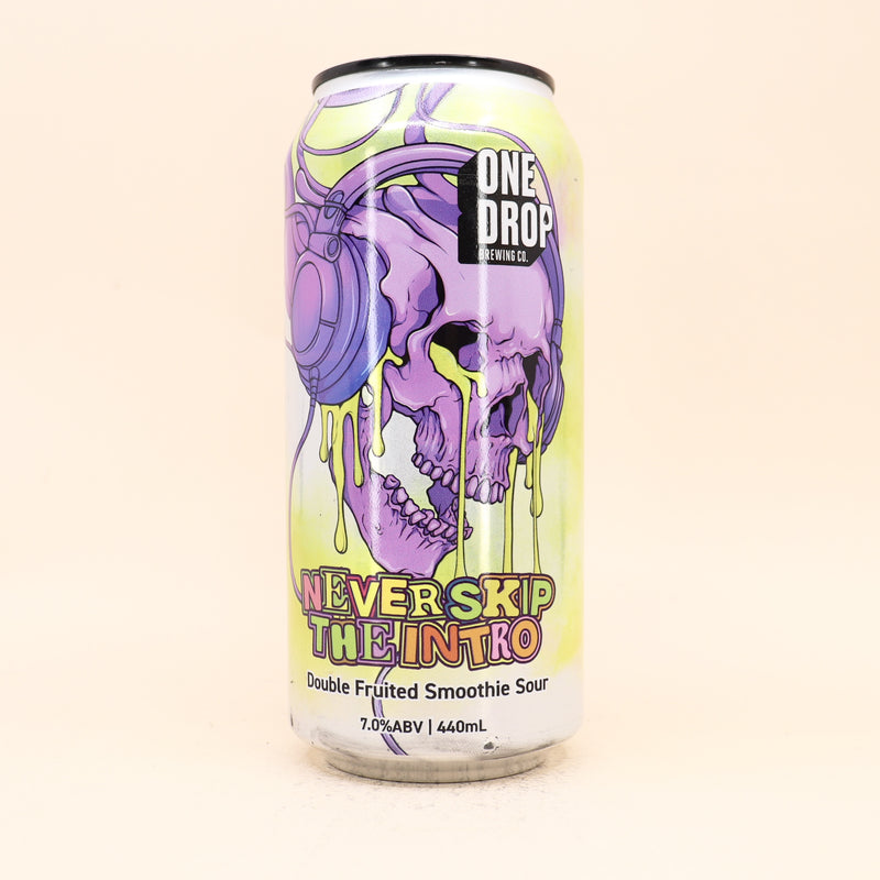 One Drop Never Skip The Intro Double Fruited Smoothie Sour Can 440mL
