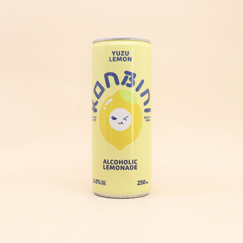 Konbini Yuzu Lemon Alcoholic Lemonade Can 250mL