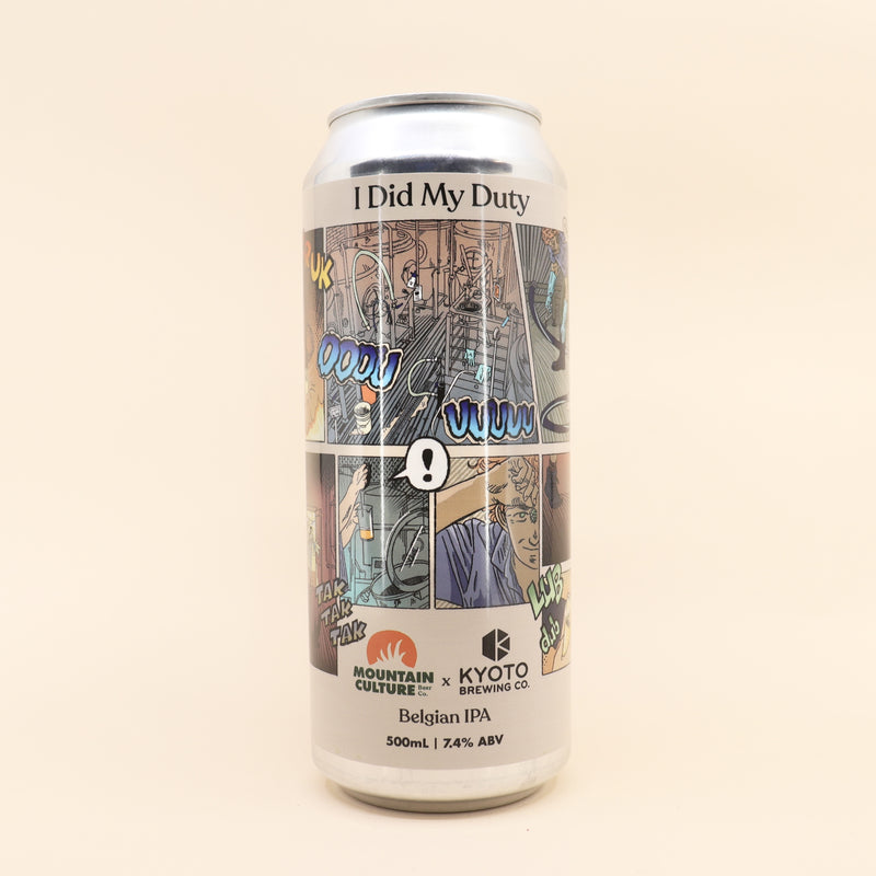 Mountain Culture I Did My Duty Belgian IPA Can 500mL