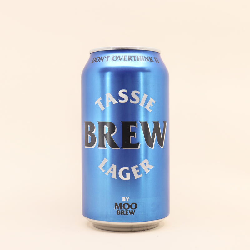 Moo Brew Tassie Lager Can SGL 375ml