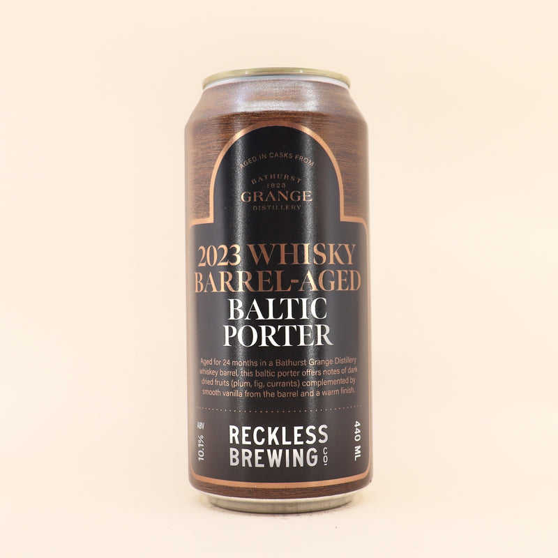 Reckless 2023 Whisky Barrel Aged Baltic Porter Can 440mL