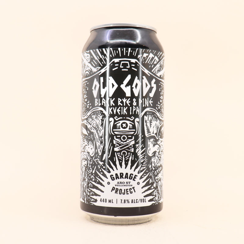Garage Project Old Gods Black Rye and Pine Kveik IPA Can 440mL