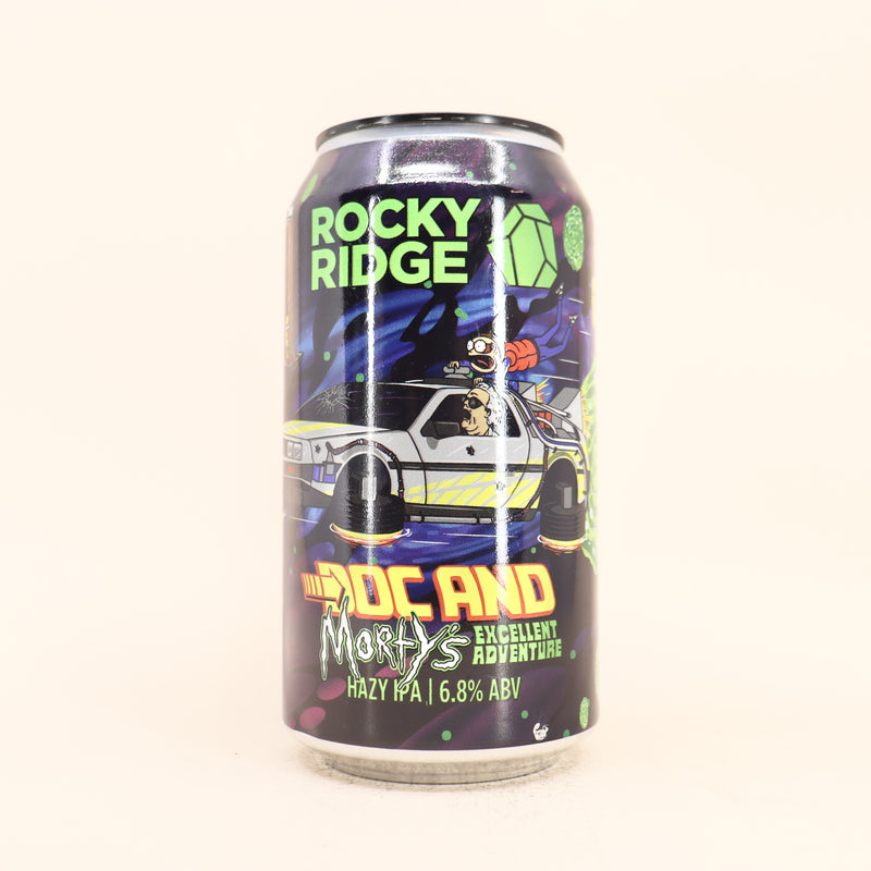 Rocky Ridge Doc and Morty’s Excellent Adventure Hazy IPA Can 375mL