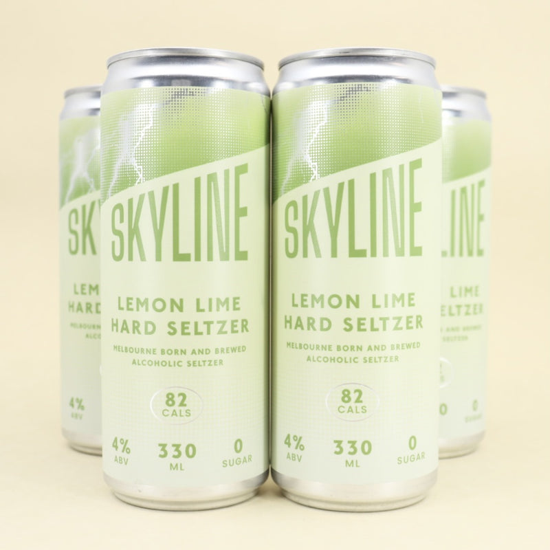Skyline Seltzer Lemon Lime Can 330ml 4 Pack