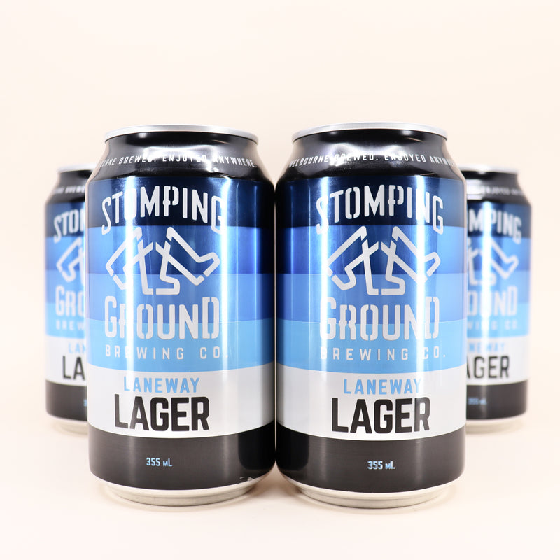 Stomping Ground Laneway Lager Can 355ml 4 Pack