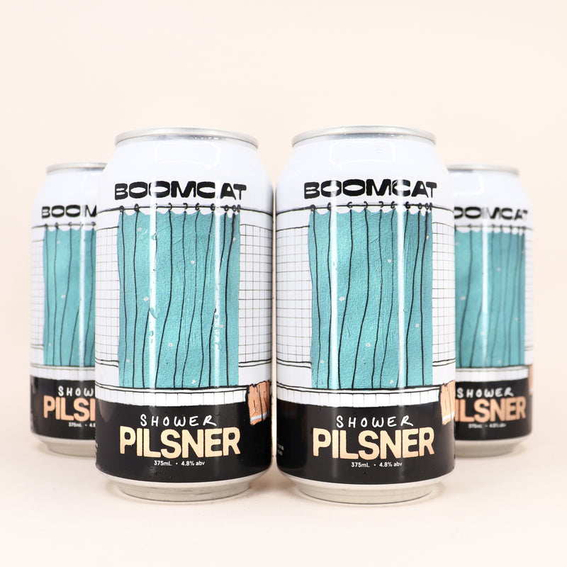 Boomcat Shower Pilsner Can 375ml 4 Pack