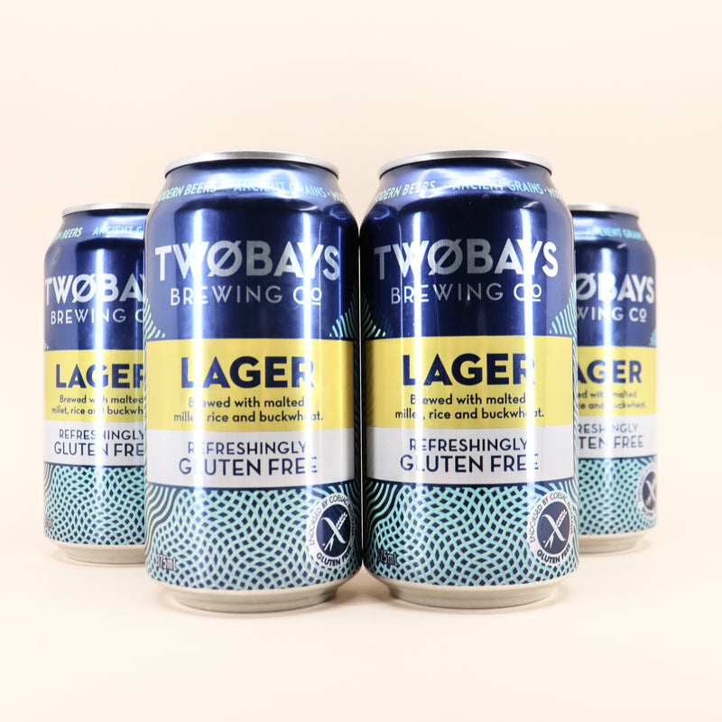 Two Bays Gluten Free Lager Can 375ml 4 Pack