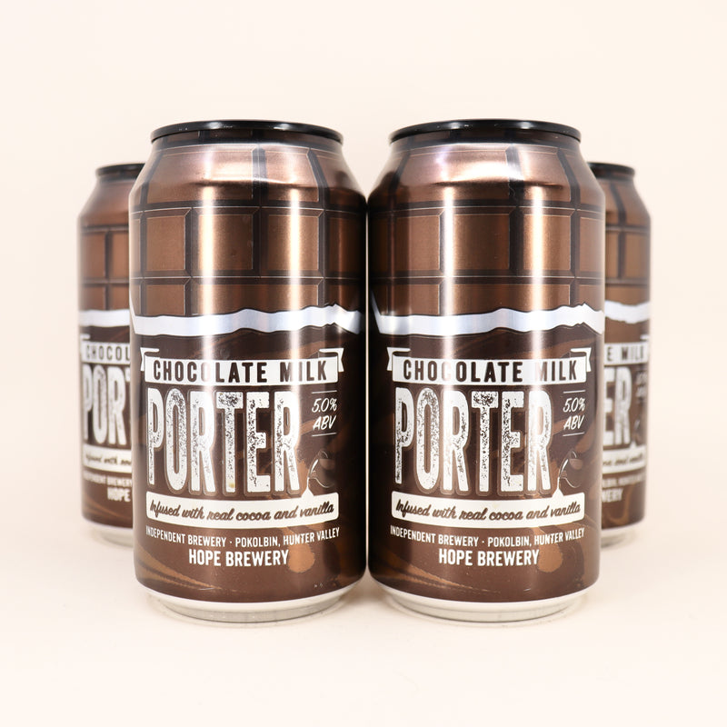 Hope Chocolate Milk Porter Can 375ml 4 Pack