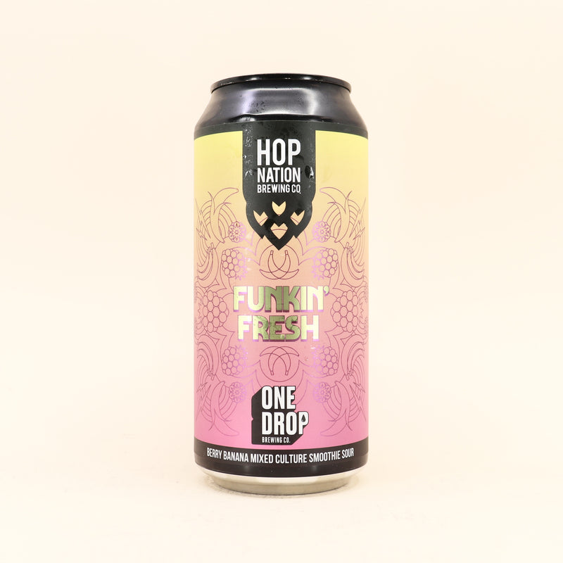 Hop Nation x One Drop Funkin’ Fresh Mixed Culture Smoothie Sour Can 440ml