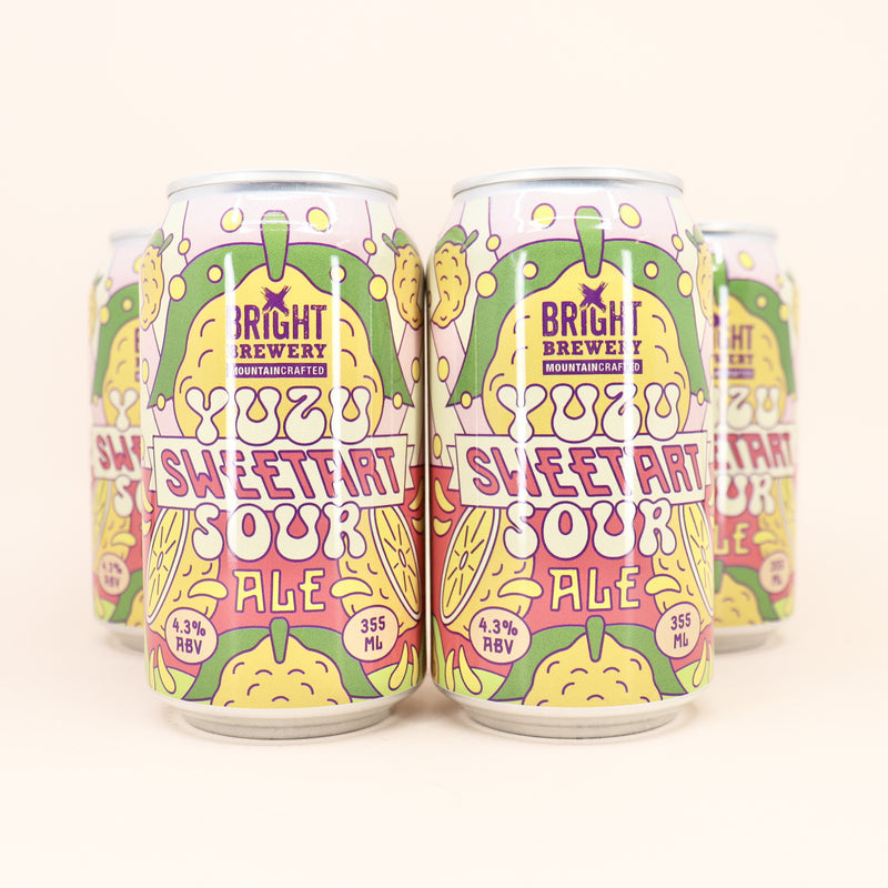 Bright Yuzu Sweetart Sour Ale Can 355ml 4 Pack