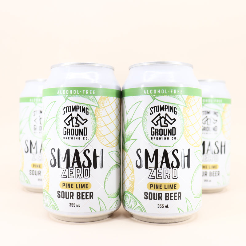 Stomping Ground Smash Zero Alcohol Free Pine & Lime Sour Can 355ml 4 Pack