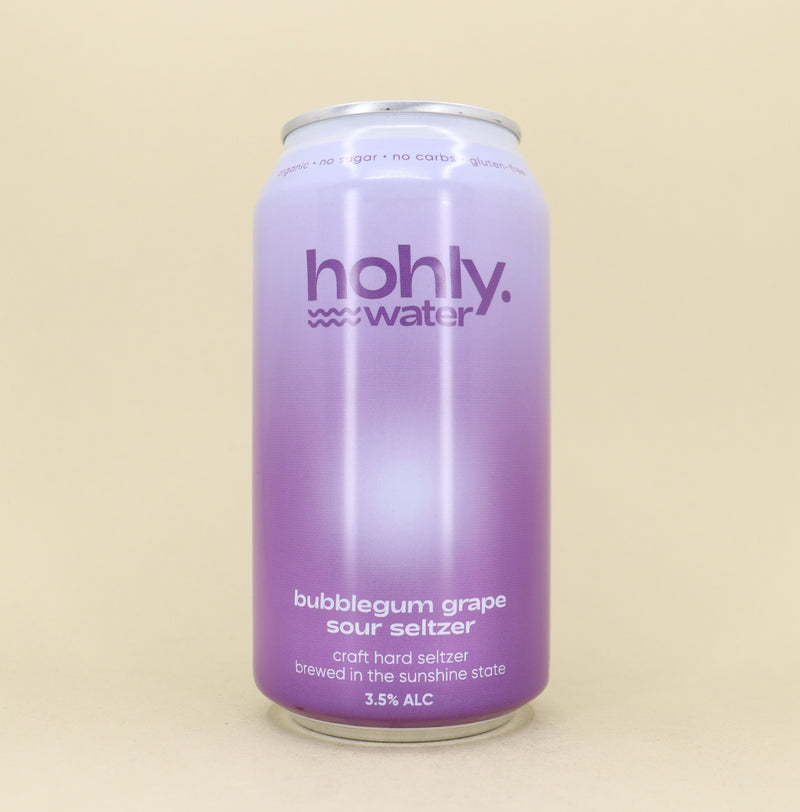 Hohly Water Bubblegum Grape Sour Seltzer Can 375ml