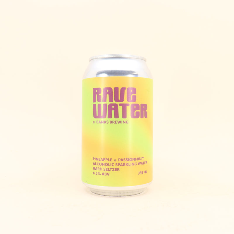Banks Rave Water Pineapple & Passionfruit Seltzer Can 355ml