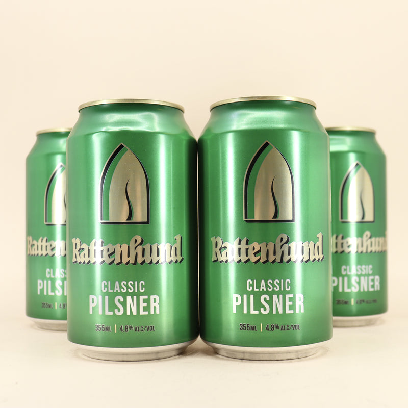 Hop Nation Rattenhund Pilsner Can 355ml 4 Pack