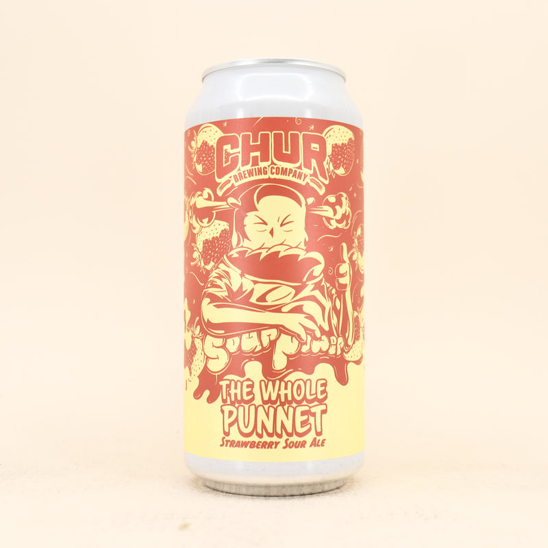 Chur The Whole Punnet Strawberry Sour Can 440ml