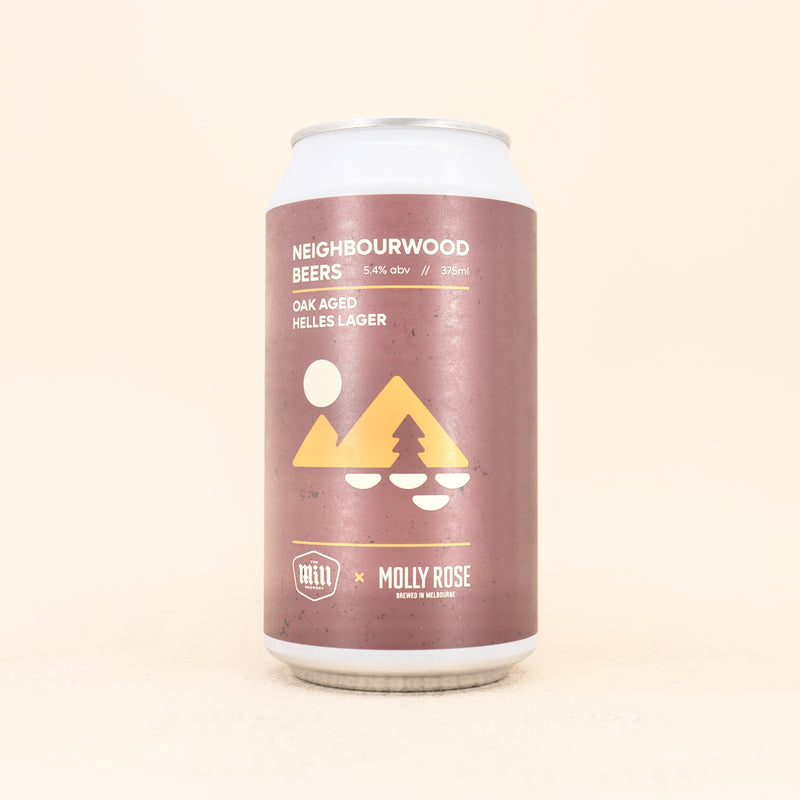 The Mill x Molly Rose Neighbourwood Oak Aged Helles Lager Can 375ml