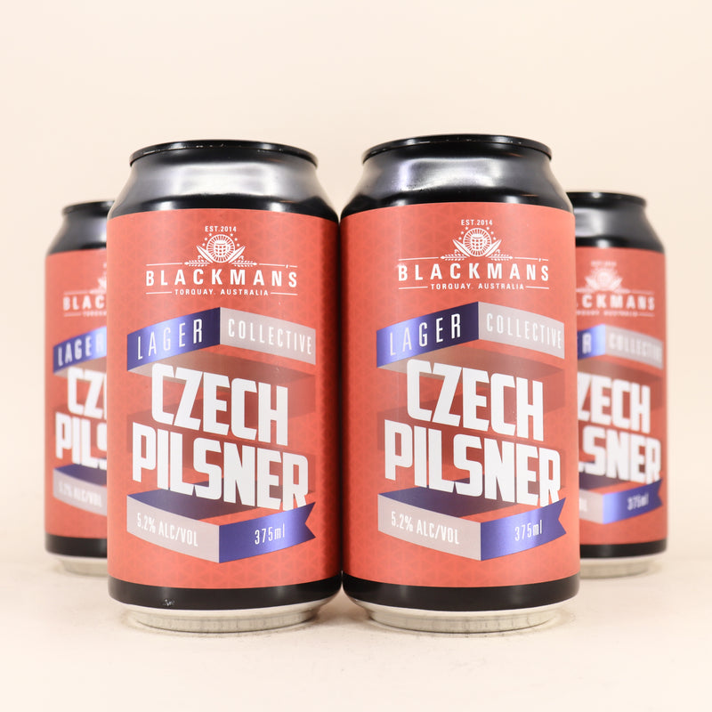 Blackmans Czech Pilsner Can 375ml 4 Pack