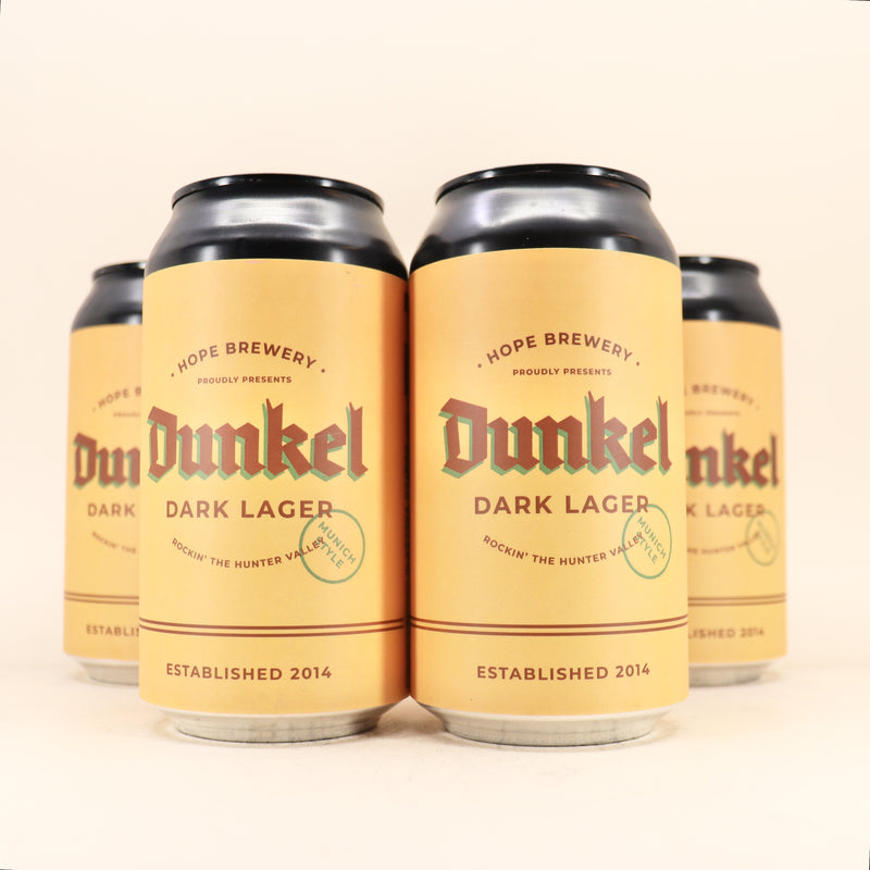 Hope Dunkel Dark Lager Can 375ml 4 Pack