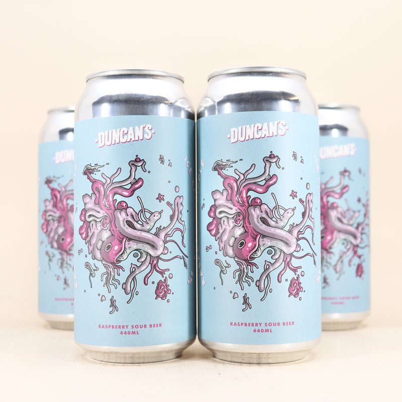 Duncan’s Raspberry Ripple Sour Can 440ml 4 Pack