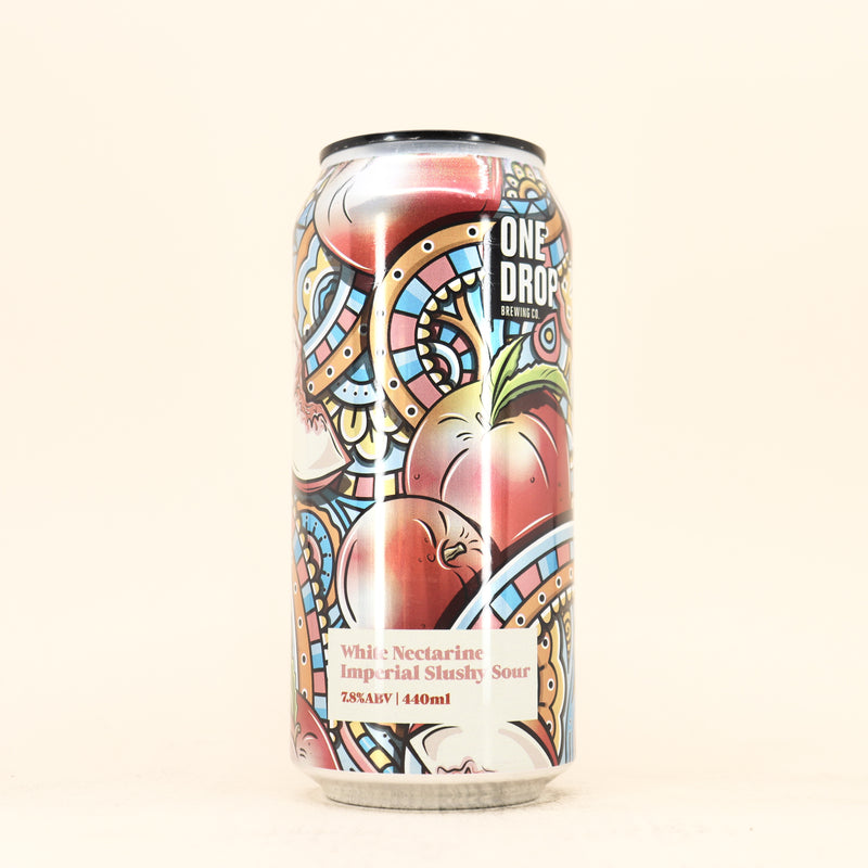 One Drop White Nectarine Slushy Sour Can 440ml