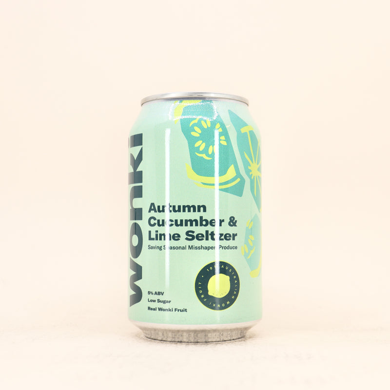 Wonki Autumn Cucumber & Lime Seltzer Can 330ml