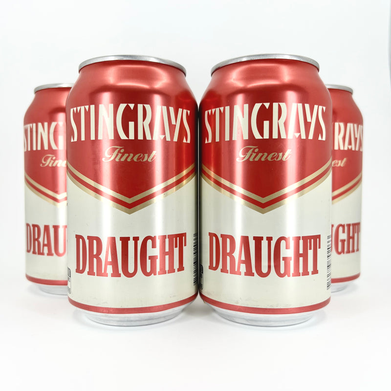 Bodriggy Stingrays Draught Can 355ml 4 Pack