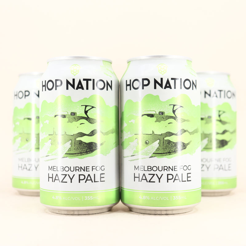 Hop Nation Melbourne Fog Hazy Pale Can 355ml 4 Pack