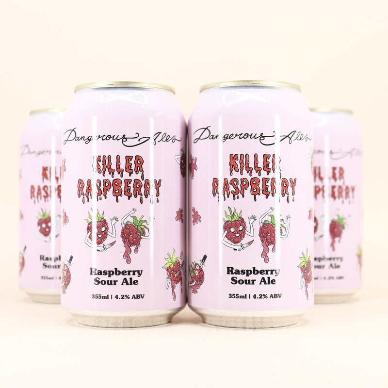 Dangerous Ales Killer Raspberry Sour Can 355ml 4 Pack