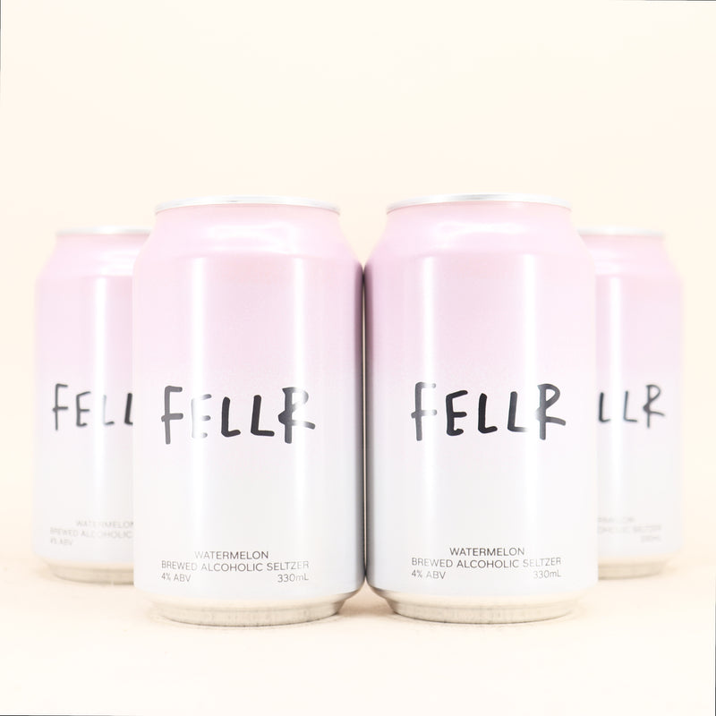 Fellr Watermelon Seltzer Can 330ml 4 Pack