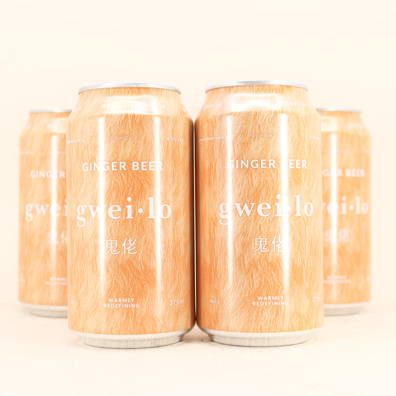 Gweilo Ginger Beer Can 375ml 4 Pack