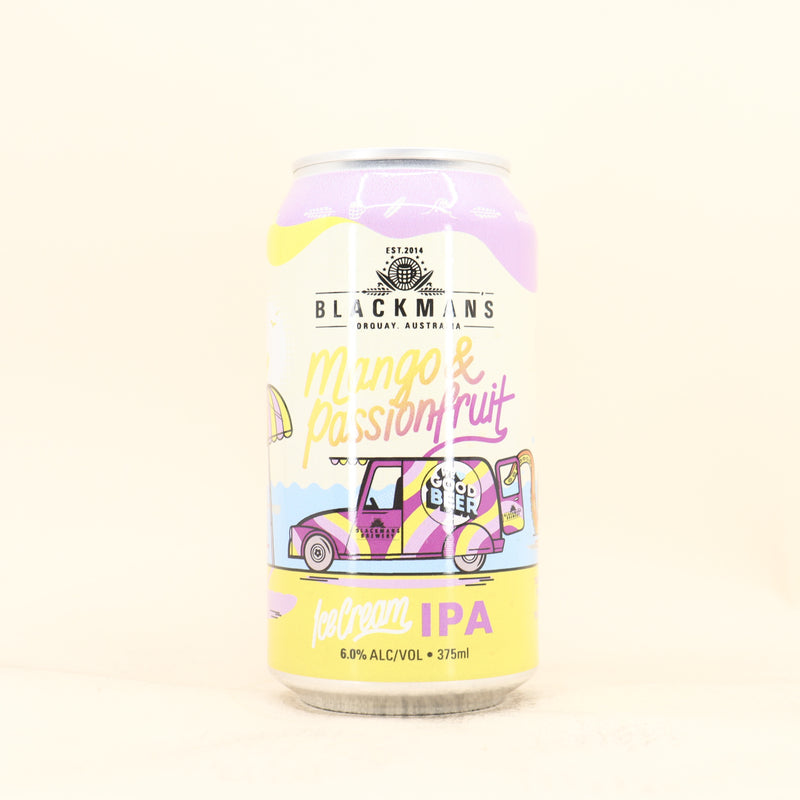 Blackman’s x Hazy Squid x Gelato Gelato Passionfruit Mango Ice Cream IPA Can 375ml