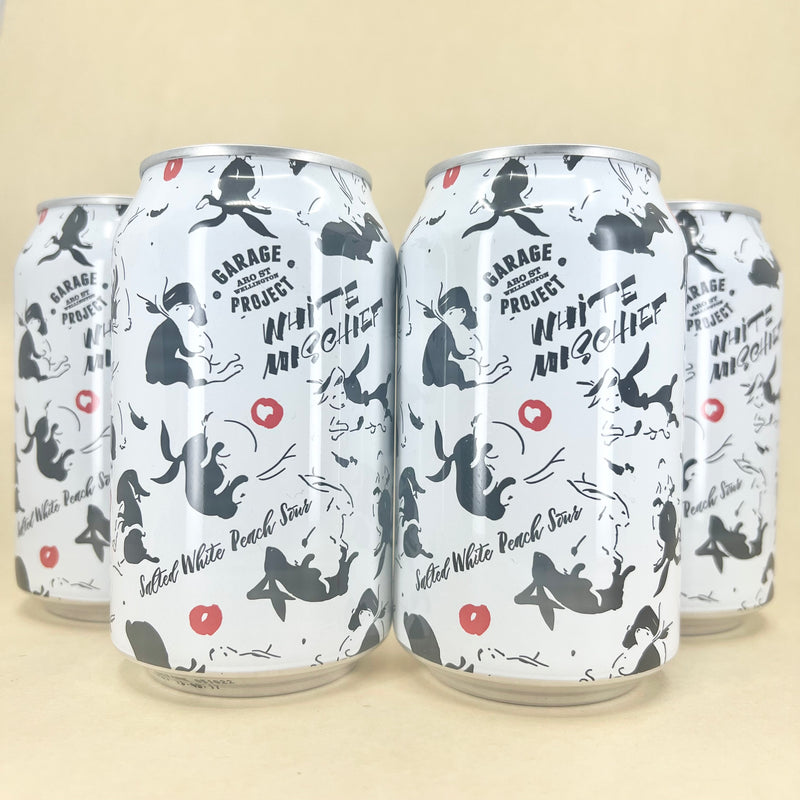 Garage Project White Mischief Salted White Peach Sour Can 330ml 4 Pack