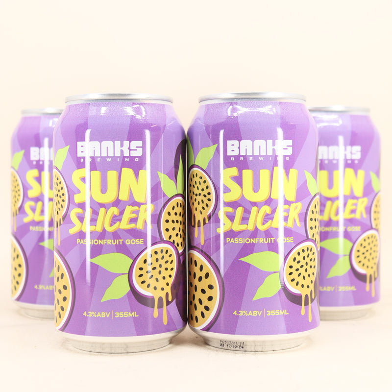 Banks Sun Slicer Passionfruit Gose Can 355ml 4 Pack