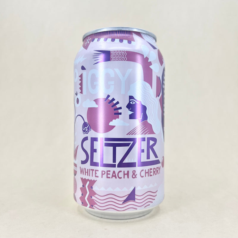 Bodriggy Iggy White Peach & Cherry Seltzer Can 355ml