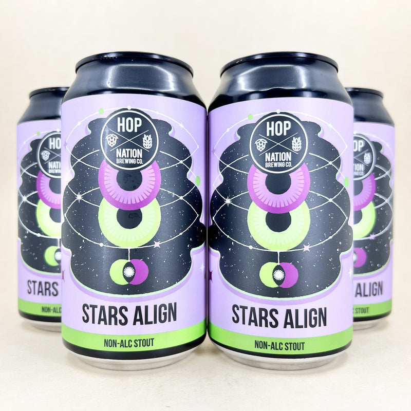Hop Nation Stars Align Non-Alcoholic Stout Can 375ml 4 Pack