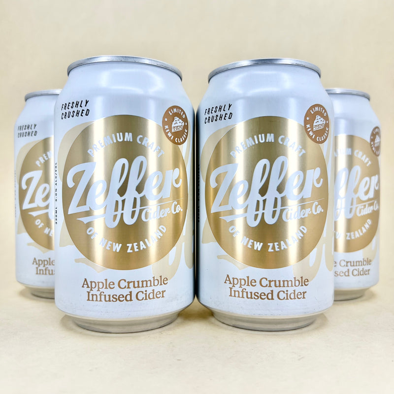Zeffer Apple Crumble Cider Can 330ml 4 Pack